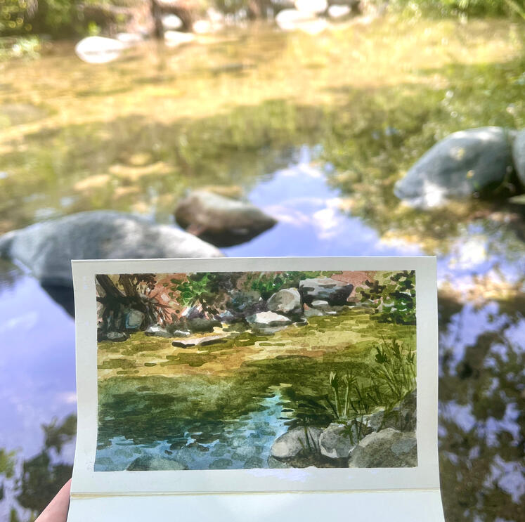 Pond - Painting Pond - Painting